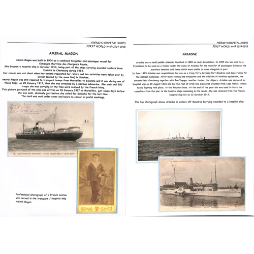 200 - 1914-19 Covers and cards from, depicting or relating to various French hospital ships, comprising 