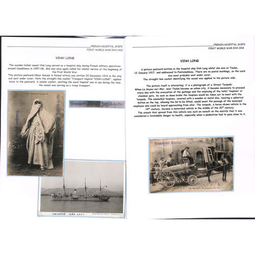 200 - 1914-19 Covers and cards from, depicting or relating to various French hospital ships, comprising 