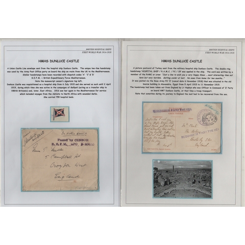 124 - Dunluce Castle. 1915-19 Cover, card picture postcards (5) comprising stampless cover with violet 