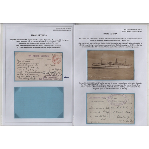 172 - Letitia. 1915-16 Stampless postcards (one depicting the ship), one with oval 