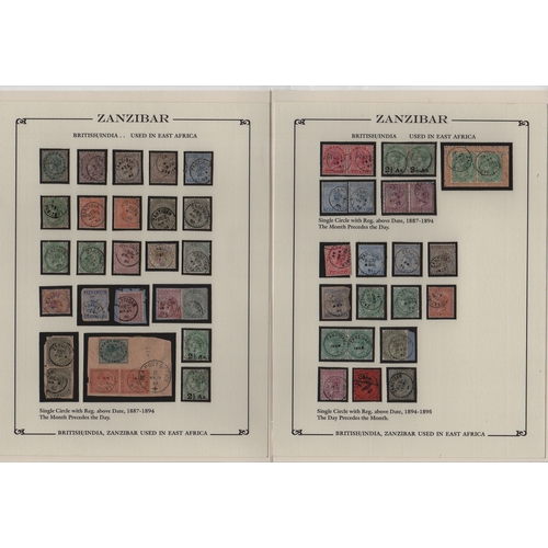 1664 - 1883-95 Pieces (7, bearing 12 stamps) and single stamps or pairs (39) all cancelled 