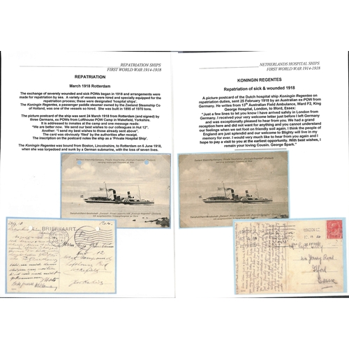 219 - 1918 Picture postcards of the private hospital ships 