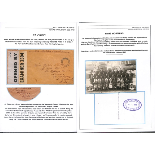 226 - 1940-43 Covers, cards and an airgraph from or to former cross channel steamers all requisitioned as ... 