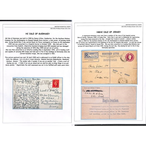 226 - 1940-43 Covers, cards and an airgraph from or to former cross channel steamers all requisitioned as ... 