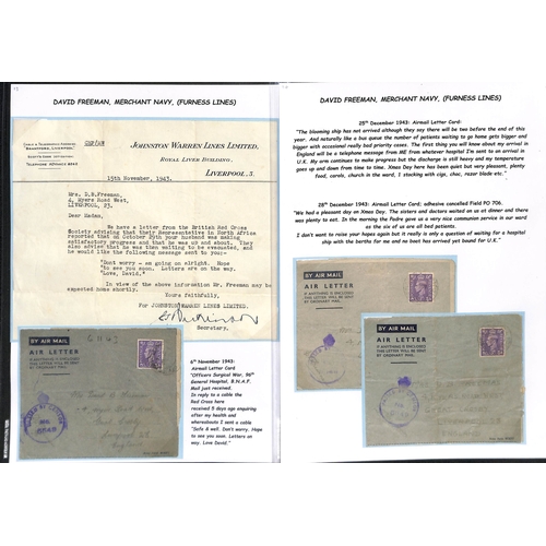 235 - Newfoundland. 1939-44 Correspondence from David Freeman, Chief Officer with the Furness Line, to Geo... 