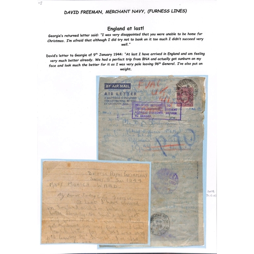 236 - Oxfordshire. 1940-45 Covers comprising 1940 stampless cover with London Received From H.M Ship machi... 