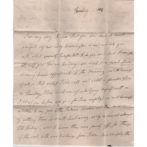 4 - Sarah Siddons. 1814 (May 30) Entire letter written and signed by the actress Sarah Siddons, addresse... 