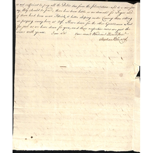 15 - 1753-65 Entire letters from Antigua to Charles Tudway in Wells, eleven endorsed via named ship's cap... 