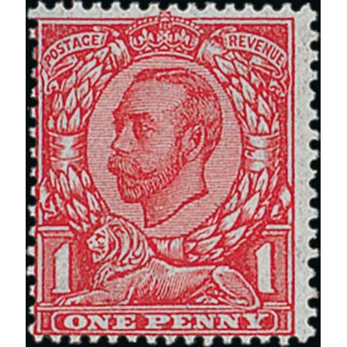 111 - 1912 KGV 1d Deep bright scarlet Downey Head, without watermark, superb unmounted mint. S.G. £1,... 