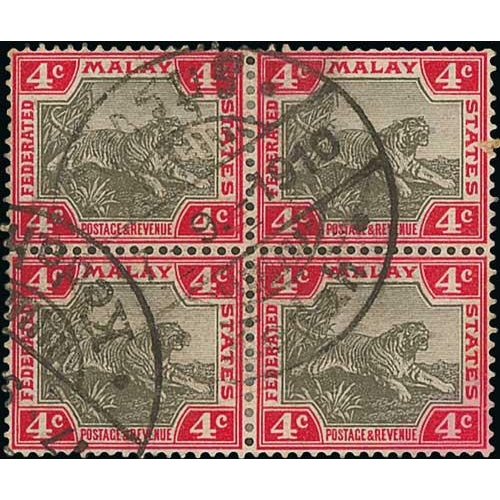 1140 - Alor Star. 1909-12 Stamps (26) and pieces (17, bearing 24 stamps) all with the bilingual Kedah doubl... 