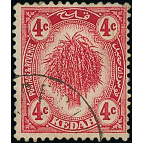 1306 - 1919-23 Stamps with Perlis single ring datestamps comprising 1919 1c (4), 2c (2), 4c (14, two on pie... 