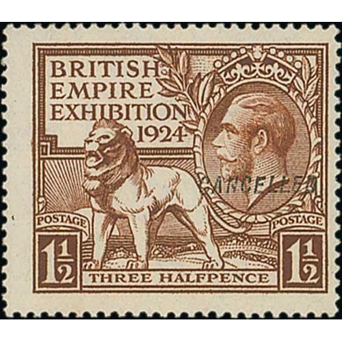 134 - 1924 British Empire Exhibition 1d and 1½d overprinted 