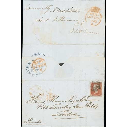 37 - 1842 (Jan. 28) Partly printed letter from the Admiralty in London acknowledging a request to be appo... 