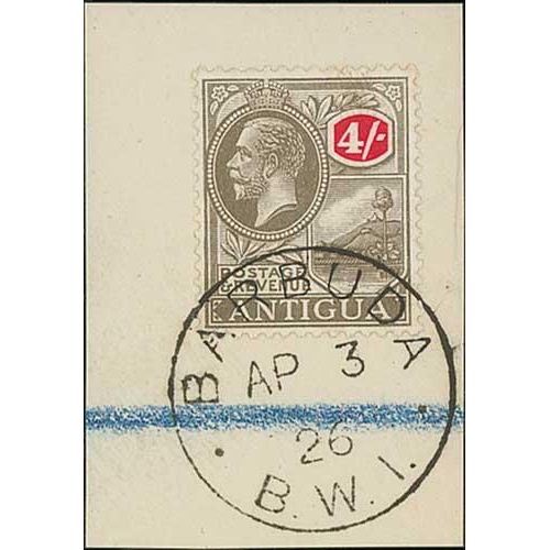 540 - 1923-34 Stamps of Leeward Islands (42) or Antigua (26) cancelled in Barbuda including Leeward Island... 