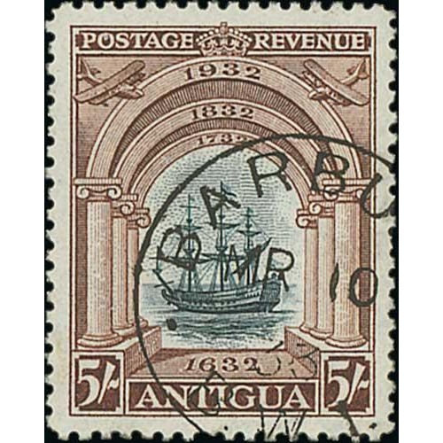 540 - 1923-34 Stamps of Leeward Islands (42) or Antigua (26) cancelled in Barbuda including Leeward Island... 