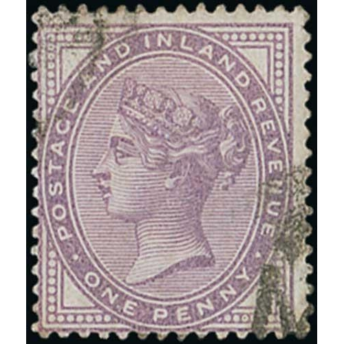 69 - 1881 1d Lilac die I, watermark inverted, fine used, scarce. S.G. 170wi, £600. Photo on Page 12.