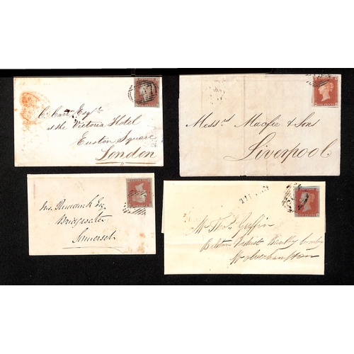 33 - 1842-53 Entire letters and covers bearing 1d reds (12, two with two singles or a pair) or 1841 2d bl... 