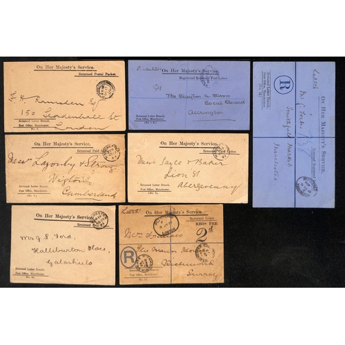 302 - Manchester. 1881-1901 Envelopes with various headings, all with 