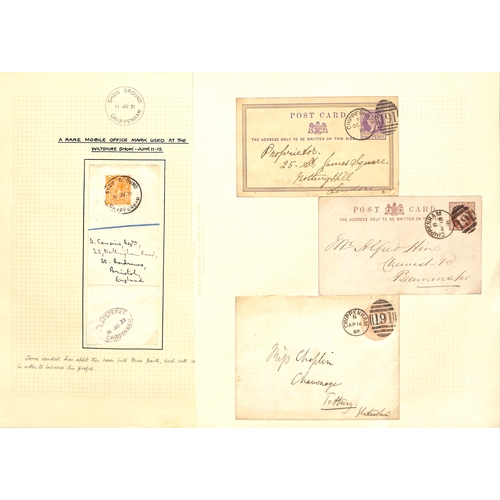 352 - Chippenham. 1841-88 Entire letters, covers and cards including 1841 letter bearing a 1d black (GK pl... 