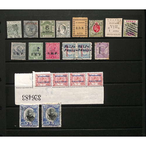 476 - QV-KGV Stamps and varieties, a selection including Cyprus S.G. 16ab used, Falkland Islands KEVII 1/-... 