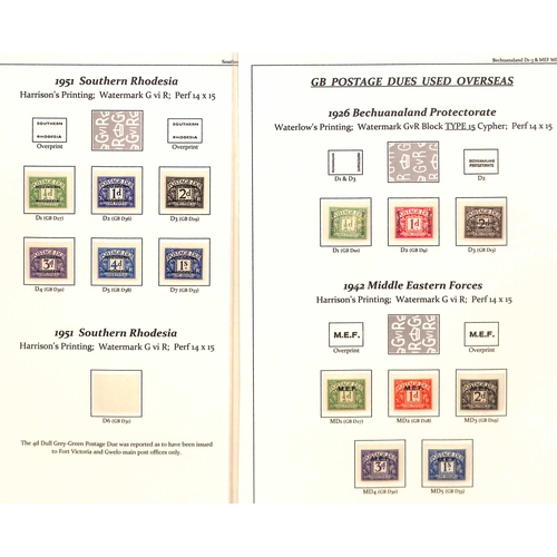 486 - Postage Dues. 1926-51 G.B Postage dues overprinted for overseas territories, comprising Bechuanaland... 