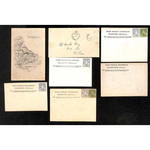 535 - 1881-1907 Covers and cards including unused formula postcards franked ½d + 1d (2), 1d (2, one w... 