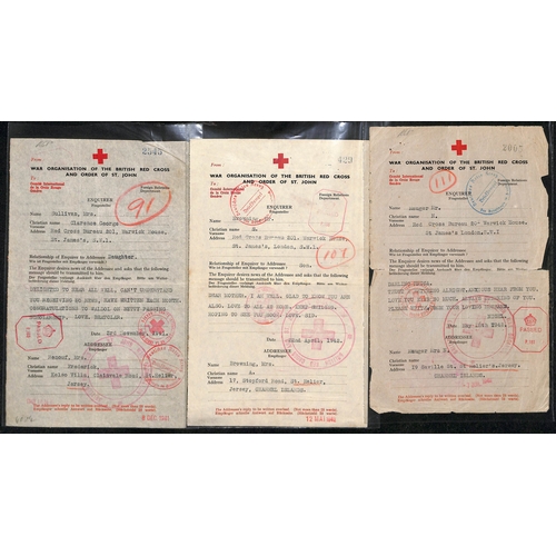 311 - 1941-44 British or German forms to or from Jersey (22) or Guernsey (53) all with large circular 