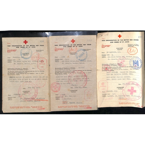 311 - 1941-44 British or German forms to or from Jersey (22) or Guernsey (53) all with large circular 