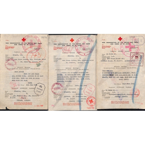 311 - 1941-44 British or German forms to or from Jersey (22) or Guernsey (53) all with large circular 