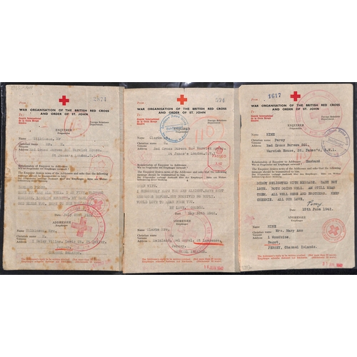 311 - 1941-44 British or German forms to or from Jersey (22) or Guernsey (53) all with large circular 