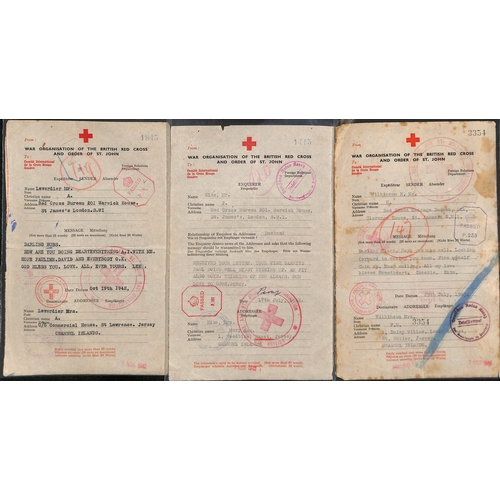 311 - 1941-44 British or German forms to or from Jersey (22) or Guernsey (53) all with large circular 