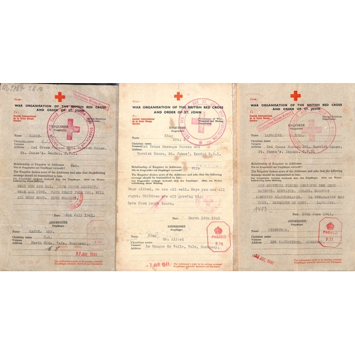 311 - 1941-44 British or German forms to or from Jersey (22) or Guernsey (53) all with large circular 