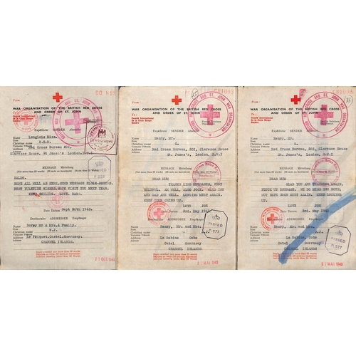 311 - 1941-44 British or German forms to or from Jersey (22) or Guernsey (53) all with large circular 