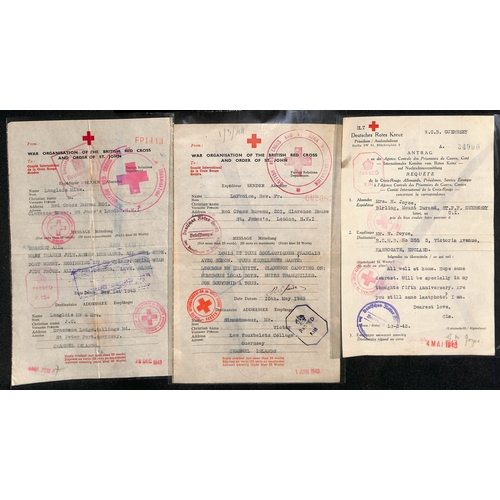 311 - 1941-44 British or German forms to or from Jersey (22) or Guernsey (53) all with large circular 