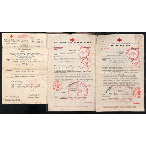 311 - 1941-44 British or German forms to or from Jersey (22) or Guernsey (53) all with large circular 