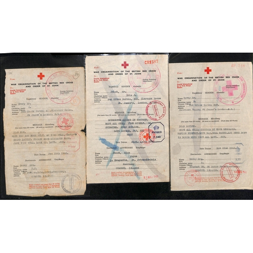 311 - 1941-44 British or German forms to or from Jersey (22) or Guernsey (53) all with large circular 