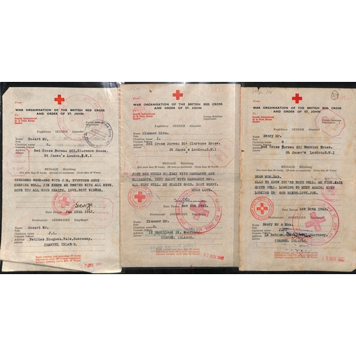 311 - 1941-44 British or German forms to or from Jersey (22) or Guernsey (53) all with large circular 