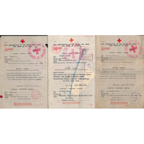 311 - 1941-44 British or German forms to or from Jersey (22) or Guernsey (53) all with large circular 