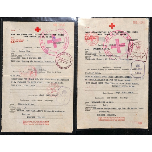 311 - 1941-44 British or German forms to or from Jersey (22) or Guernsey (53) all with large circular 