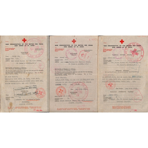 311 - 1941-44 British or German forms to or from Jersey (22) or Guernsey (53) all with large circular 