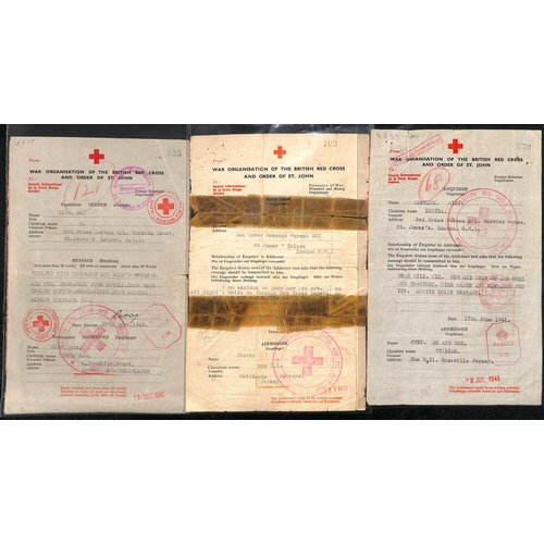 311 - 1941-44 British or German forms to or from Jersey (22) or Guernsey (53) all with large circular 