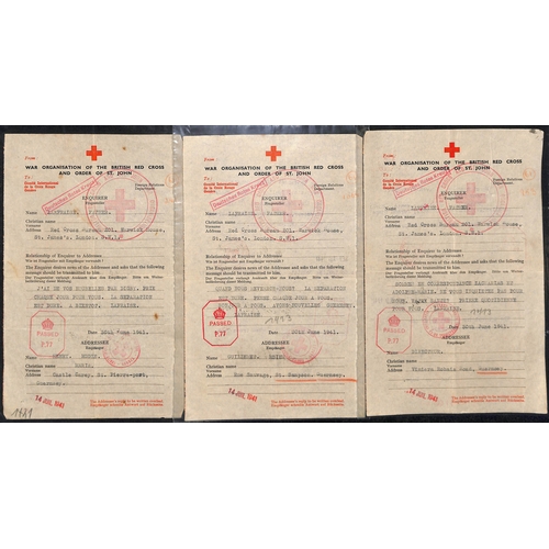 311 - 1941-44 British or German forms to or from Jersey (22) or Guernsey (53) all with large circular 