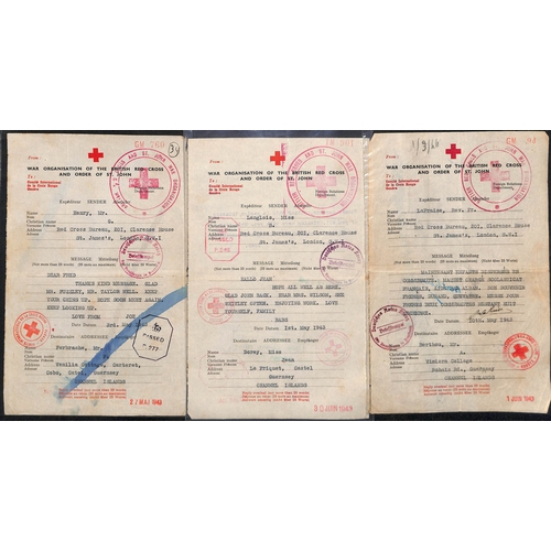 311 - 1941-44 British or German forms to or from Jersey (22) or Guernsey (53) all with large circular 