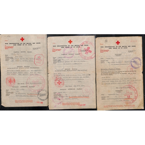 311 - 1941-44 British or German forms to or from Jersey (22) or Guernsey (53) all with large circular 