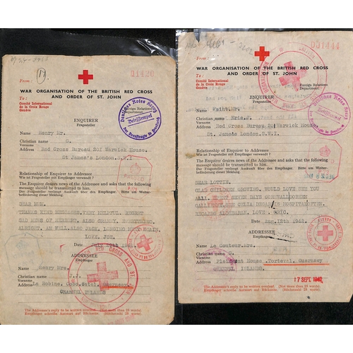 311 - 1941-44 British or German forms to or from Jersey (22) or Guernsey (53) all with large circular 