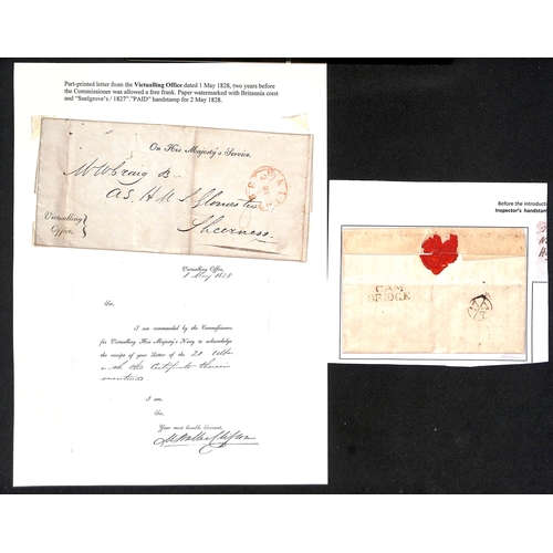 191 - 1741-1835 Entire letters (9) and fronts (2) including 1741 letter from Samuel Squire at St. John's C... 