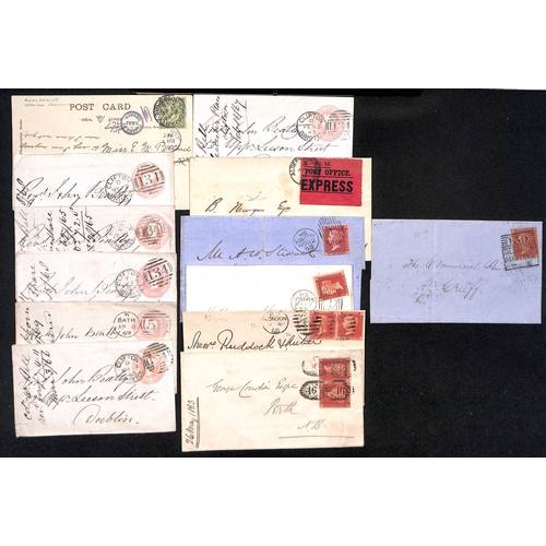 193 - 1810-1917 Entire letters, covers and cards including 1839 4d Post entire letter from St. Helens, 184... 