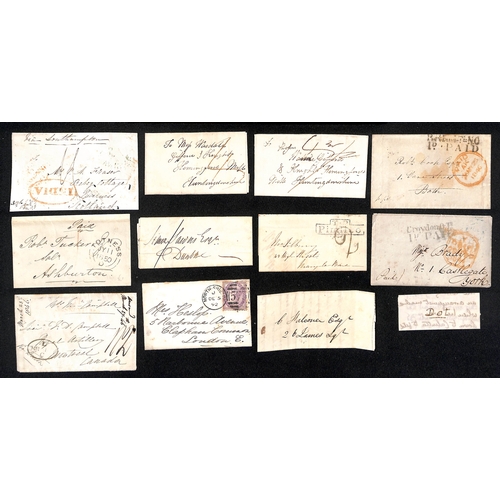 196 - 1831-92 Small size covers and entire, the largest 11½x7cm with some as small as 6½x3cm, wi... 