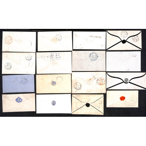 196 - 1831-92 Small size covers and entire, the largest 11½x7cm with some as small as 6½x3cm, wi... 