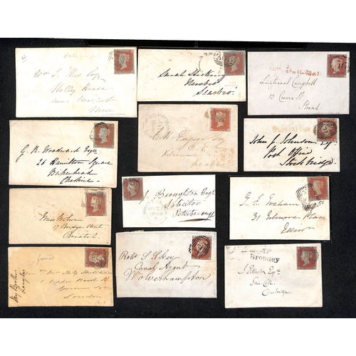 197 - 1843-55 Small size covers, the largest 12x7cm with some as small as 9½x4cm, all used with imper... 